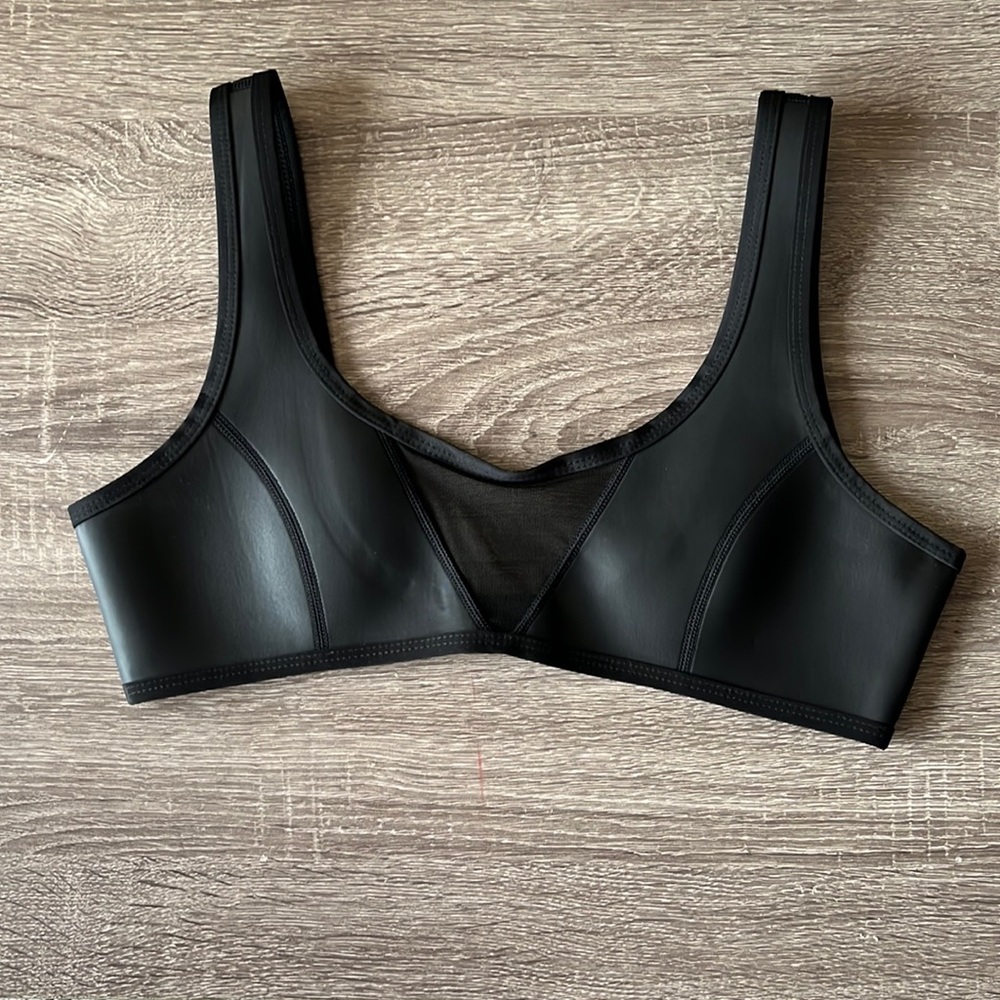 Hoaka black mesh bikini top- NWOT